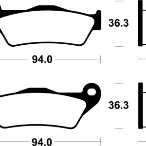 Plaquettes de frein TECNIUM Performance métal fritté – MR503