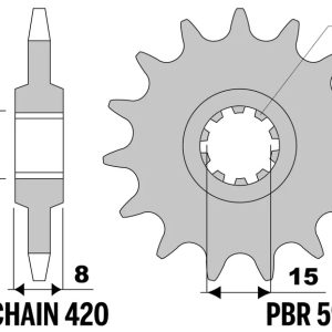Pignon PBR acier standard – 420