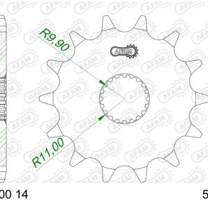 Pignon AFAM acier standard – 525