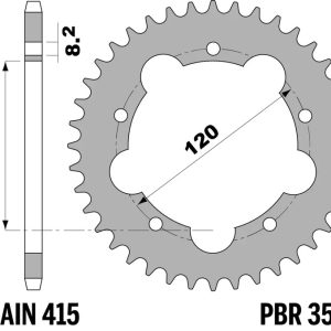 Couronne PBR acier standard – 415