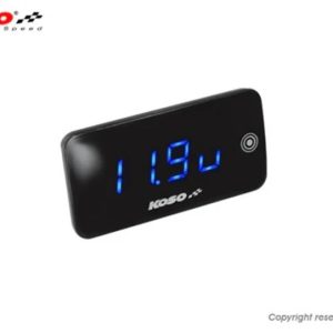 Voltmètre/Thermomètre KOSO Slim Line nouvelle génération – bleu