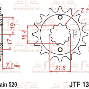 Pignon JT SPROCKETS acier anti-bruit – 520