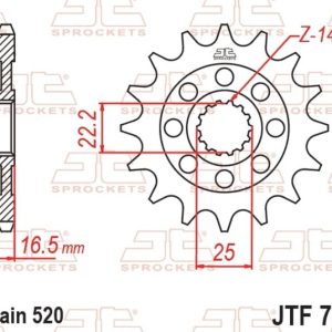 Pignon JT SPROCKETS acier anti-bruit – 520