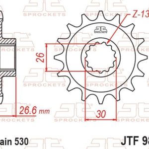 Pignon JT SPROCKETS Acier Anti-bruit – 530