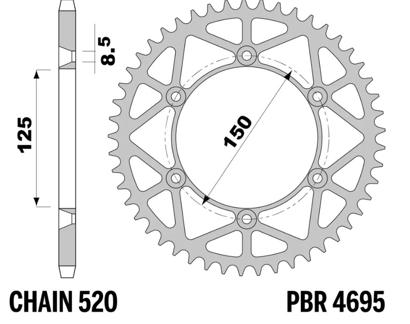 Couronne PBR acier allégée - 520