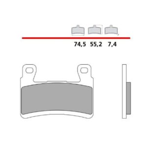 Plaquettes de frein BREMBO UPGRADE Z04 métal fritté – 107A48617