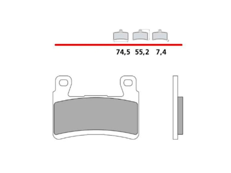 Plaquettes de frein BREMBO UPGRADE Z04 métal fritté - 107A48617