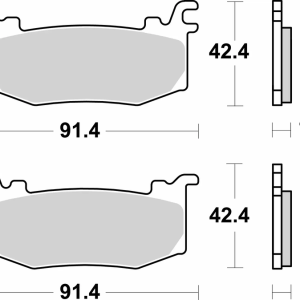 Plaquettes de frein BREMBO route métal fritté – 07BB44SR