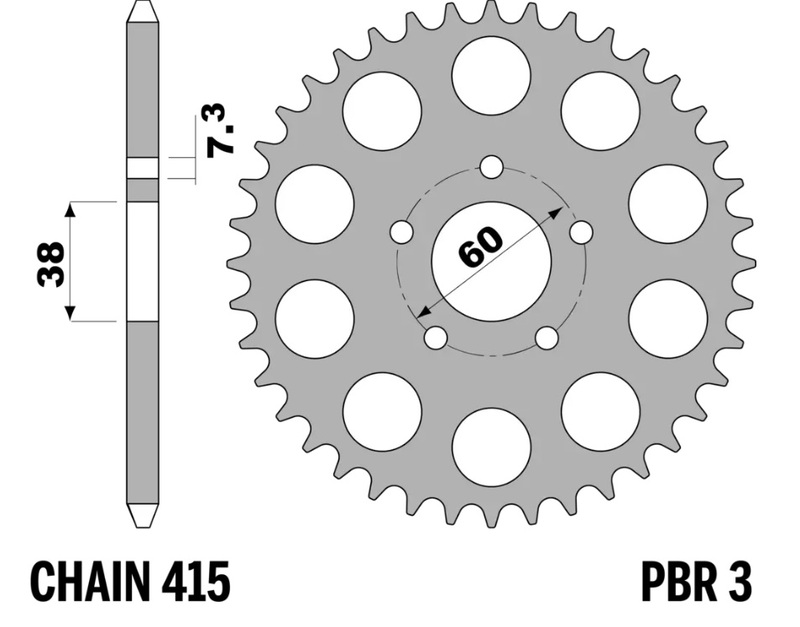 Couronne PBR acier standard - 415