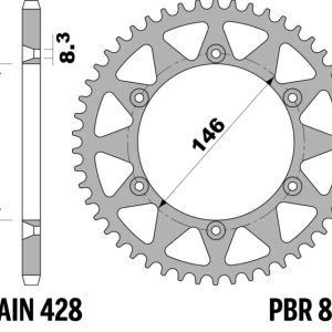 Couronne PBR alu standard – 428