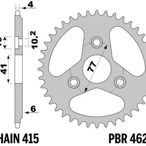 Couronne AFAM alu standard – 415