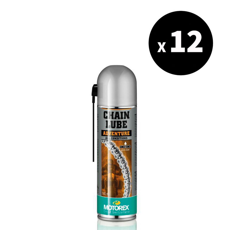 Lubrifiant chaîne MOTOREX Chainlube Adventure – spray 500ml x12