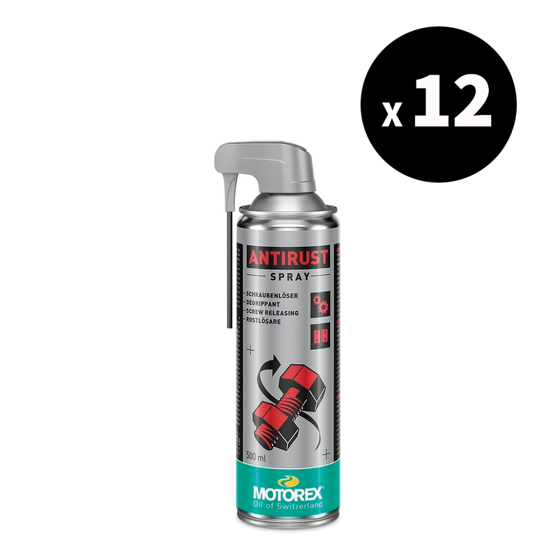 Dégrippant MOTOREX Antirust – spray 500ml (x12)