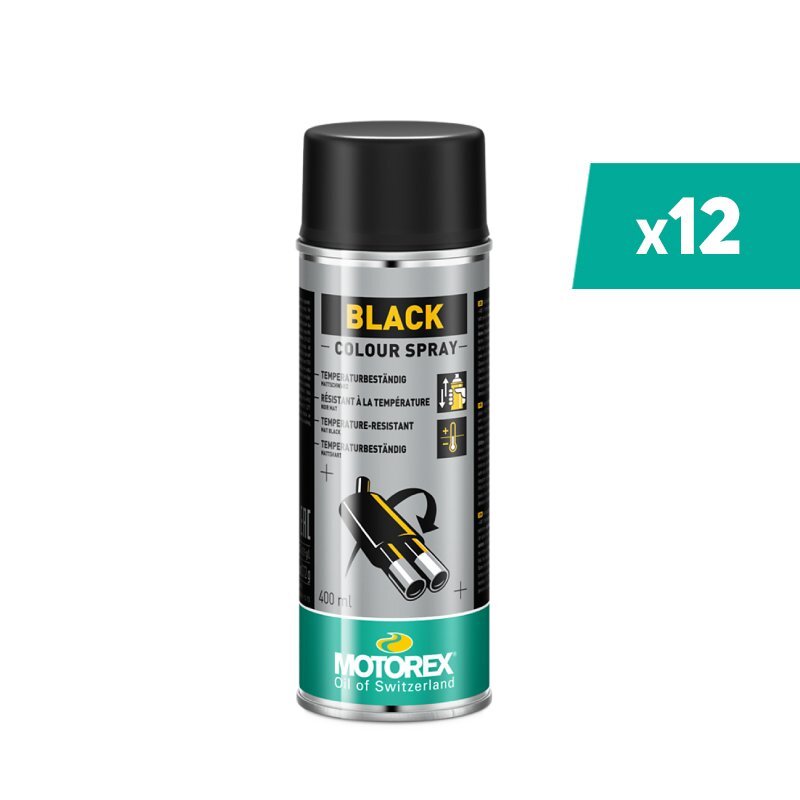 Vernis noir MOTOREX Colour Spray – 500 ml x12