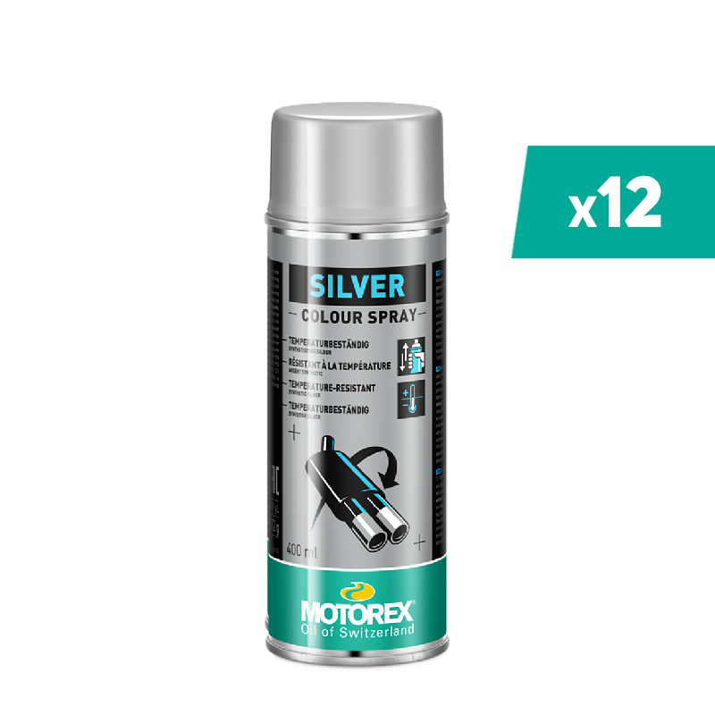 Vernis argent MOTOREX Colour Spray Silver – 400ml (x12)