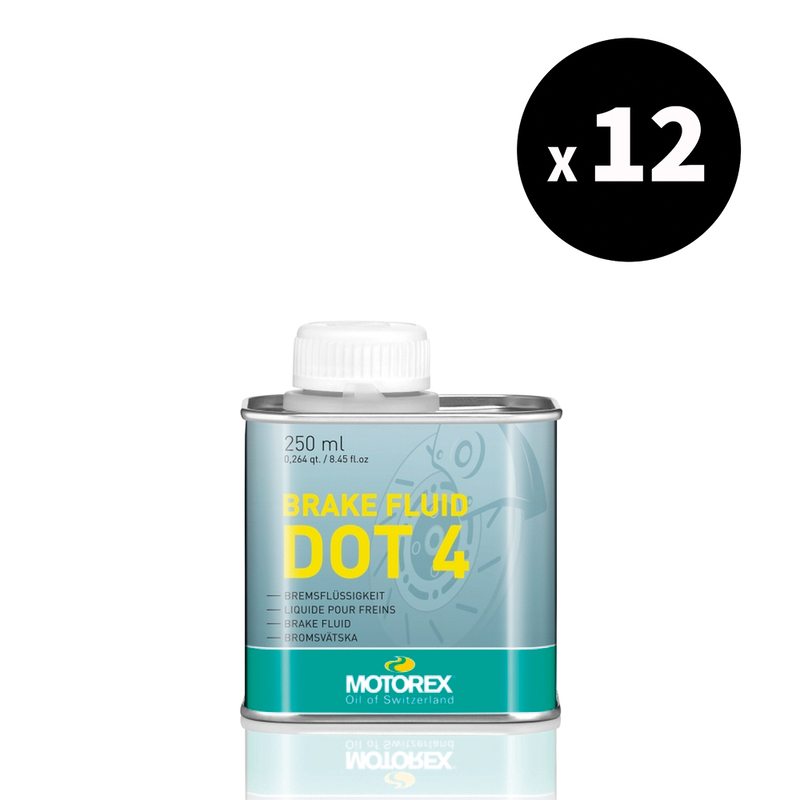 Liquide de frein MOTOREX Brake Fluid DOT 4 – 250ml (x12)