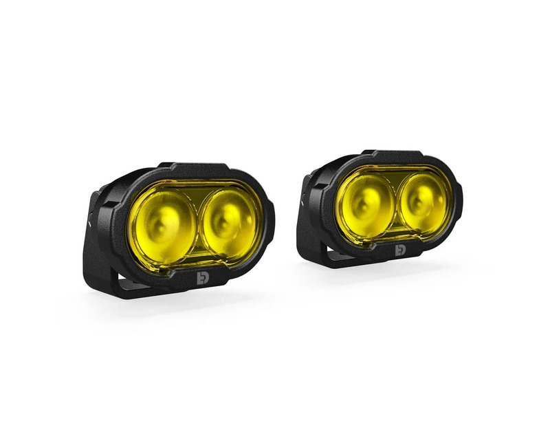 Kit d'éclairage universel DL2 lentille jaune avec câblage Premium