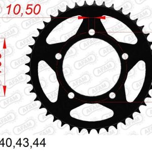 Kit chaîne AFAM 520XSR 16/43-110 – couronne standard