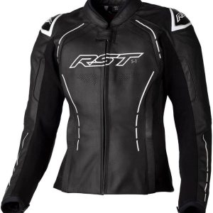 Veste femme RST S1 CE cuir – noir/blanc