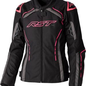 Veste femme RST S1 CE textile – noir/rose fluo