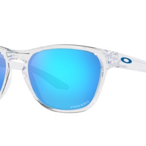 Lunettes de soleil OAKLEY Manorburn – verres Prizm Sapphire, monture Polished Clear