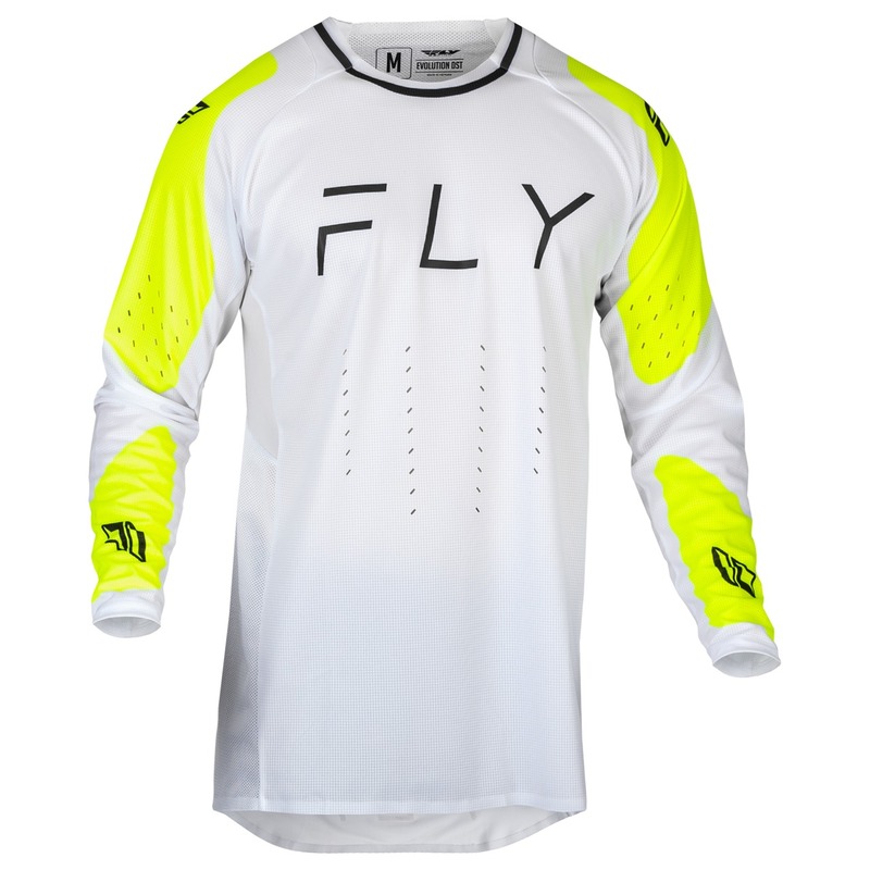 Maillot FLY RACING Evolution DST – blanc/Hi-Vis