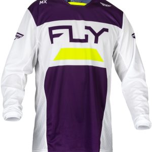 Maillot FLY RACING Kinetic Reload – Deep Purple/blanc/Hi-Vis
