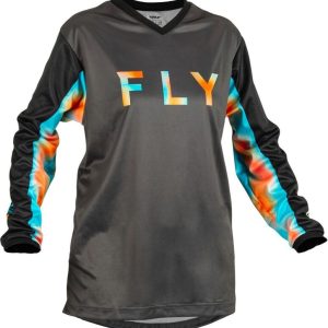 Maillot FLY RACING F-16 Femme Gris//Bleu M