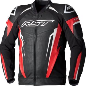 Veste cuir RST TracTech Evo 5 CE homme – rouge/noir/blanc