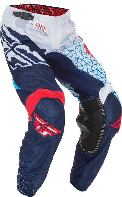 Pantalon infantil FLY RACING Kinetic Trifecta Mesh – rouge/blanc/Azul