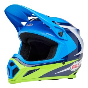 Casque BELL MX-9 Mips – Jackal Gloss Blue/Hi-Viz Yellow