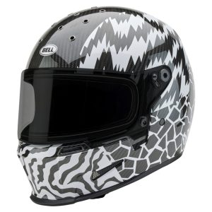 Casque BELL Eliminator Carbon – Deathspray Gloss Black/White/Black