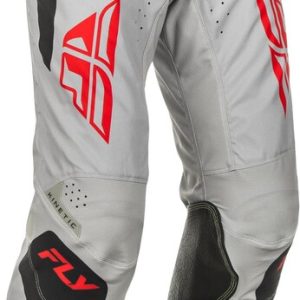 Pantalon FLY RACING Kinetic SYM – gris clair/rouge/noir