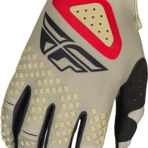 Gants FLY RACING Kinetic SYM – gris clair/rouge/noir
