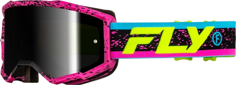 Masque FLY RACING Zone rose/noir – écran noir fumé
