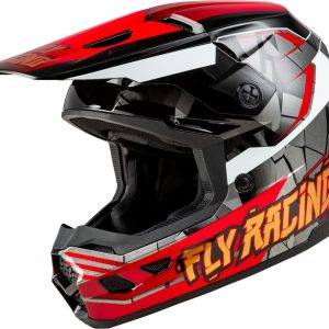 Casque enfant FLY RACING Kinetic Scorched – rouge/noir/blanc
