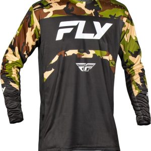 Maillot vélo enfant FLY RACING Rayce – noir/camo