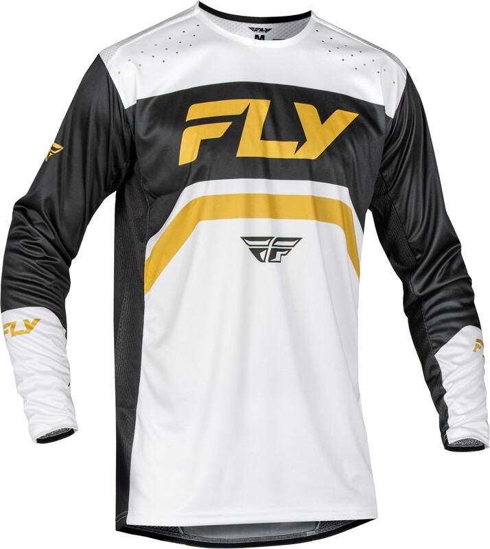 Maillot vélo FLY RACING Rayce - blanc/noir/or
