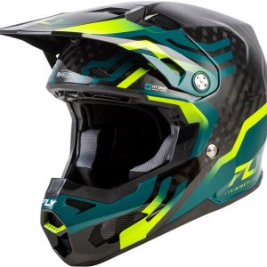 Casque FLY RACING Formula S Carbon Byte – Black Carbon/Teal/Lime
