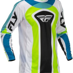 Maillot FLY RACING Lite Current L.E. – blanc/Lime/bleu