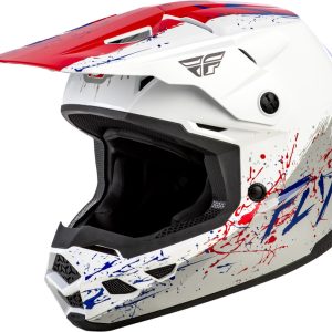 Casque enfant FLY RACING Kinetic Drip – rouge/blanc/bleu