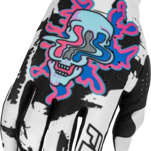 Gants enfant FLY RACING Lite Warp Special Edition – blanc/bleu/rose