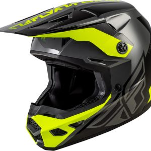 Casque FLY RACING Kinetic Crest – gris/noir/jaune fluo