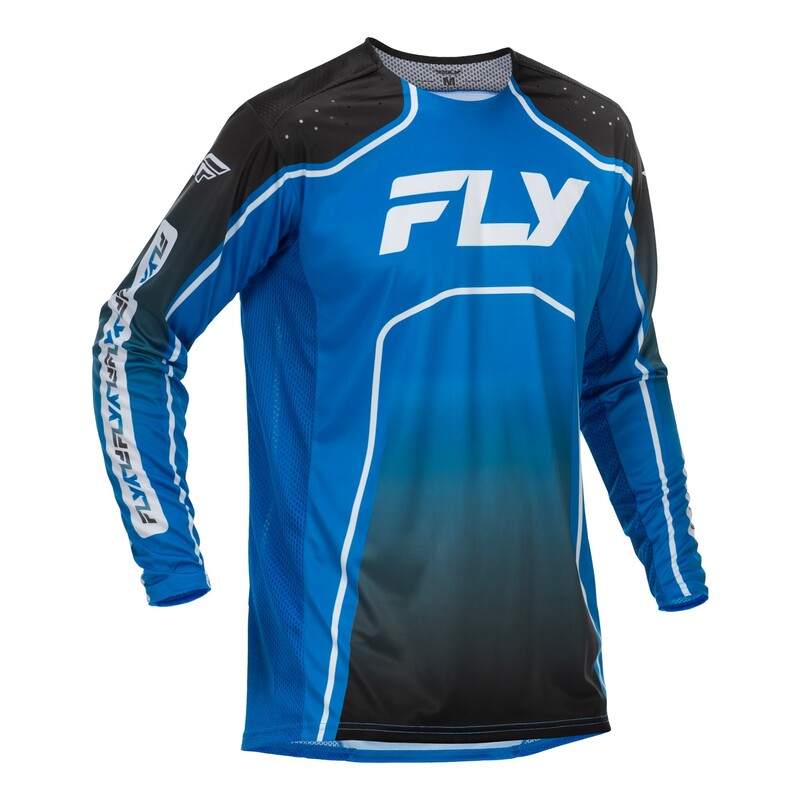 Maillot vélo enfant FLY RACING Rayce – bleu/noir/blanc