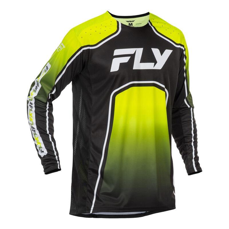 Maillot vélo enfant FLY RACING Rayce – Lime/noir/blanc