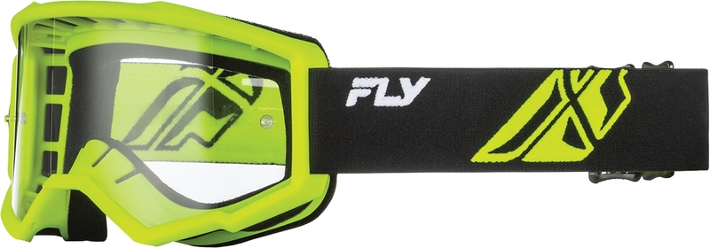 Masque FLY RACING Focus noir/jaune fluo – écran clair