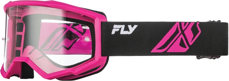 Masque FLY RACING Focus noir/rose – écran clair