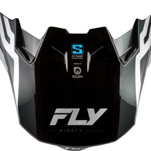 Visière FLY RACING Formula S Carbon Byte – Black Carbon/gris/argent