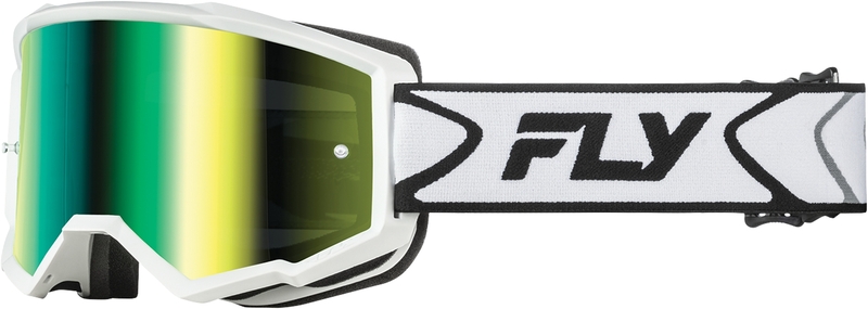 Masque FLY RACING Zone blanc/noir – écran vert