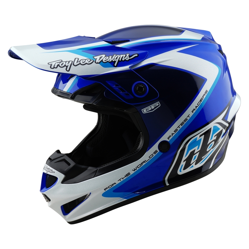 Casque TROY LEE DESIGNS GP Shutter – bleu/blanc